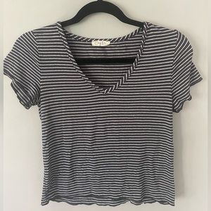 Olivia Rae medium navy striped top